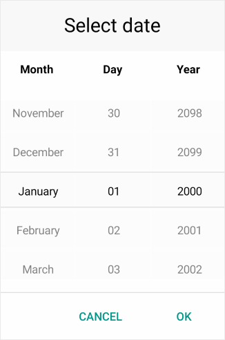 Telerik UI for .NET MAUI DatePicker overview