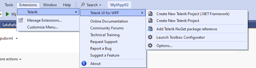 Run Create Project Wizard